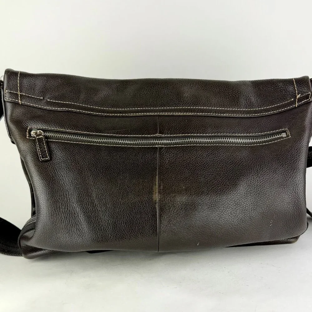 Levenger Fine Leather Messenger Bag 16x13
